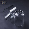 D96.2*H139.5MM 445g Manual Blowing Glass Wax Cup Wedding Home Christmas Bell Jar Candle Holder Wax Cup