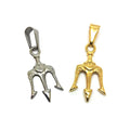 Olivia Greek Mythology Neptune Pendant 18K Gold Stainless Steel Men Necklace Poseidon Trident Pendant Jewelry