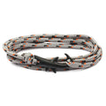 Men Women Shark Tail Hook Bracelet Fashion Handmade Nylon Cord Rope Wristband Beach Anchor Shark Bracelet