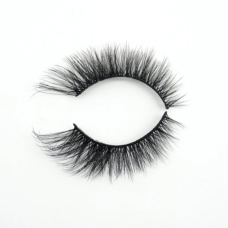 Wholesale Fake Mink Eye Lash with Custom Eyelash Box Natural 18mm Faux Mink Eyelash Full Strip Eye Lashes
