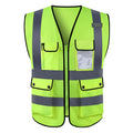 Construction Leader Safety Vest for Night Cycling Reflective Fluorescent Jacket for Traffic & Sanitation Fluorescent Clothing