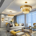 Light Luxury Post-modern Chandeliers K9 Crystal Pendant Light Guzhen Hanging Lights Decorative Lighting