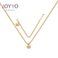 2022 Fashion Gold Plated Jewelry Set Sea Shell Necklace with Bracelet for Women