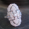 CAOSHI Hot Sale Micro Paved Cubic Zircon Finger Decoration Accessories Fashion Silver Plated Imitate Moissanite Ring
