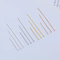 Hot Sale 925 Sterling Silver Gold Plating Minimalism 0.5mm Flat Head Pins for DIY Jewelry Making