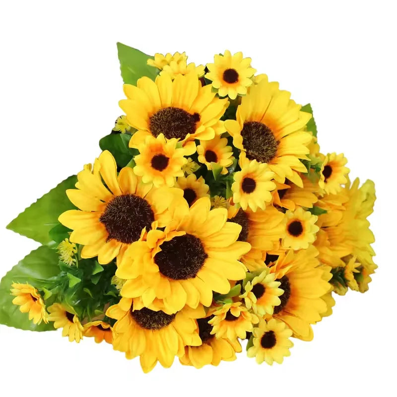 Wholesale Sunflower Emulation Artificial Flower for Christmas Party and Garden Decor