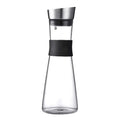 Borosilicate Glass Water Carafe Glass Steel Bedside Water Filter Pitcher Carafe Decanter Cold Water Jug with Lid