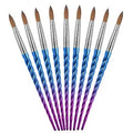Hot Selling Shiny Crystal Liquid Nail Art Pen#2-16 Size Brush Round Blooming 100%  Kolinsky Acrylic Nail Brush Wholesale
