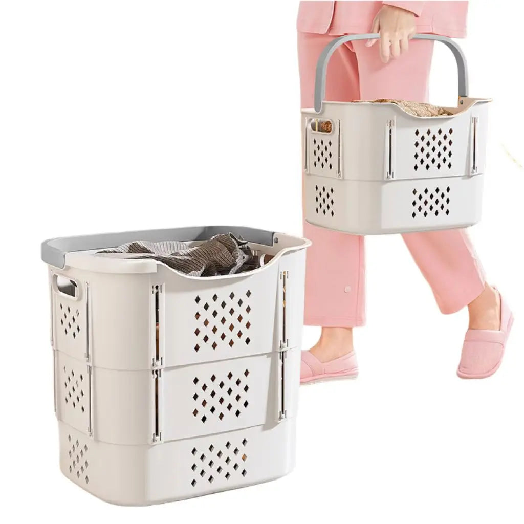 Space Saving Plastic Clothes Dirty Collapsible Laundry Storage Basket Bins for Clothes