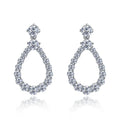 New Trendy Jewelry 925 Silver Heroes Pear Shaped Water Drop CZ Earrings Personality Fashion Jewelry