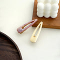 CANYUAN Spot Wholesale Korean Style Beige Hollow Water Drop Shaped Acetate Hair Clip Cute Ladies Hairpin Wholesale