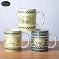 Manufacturer Nordic Promotional Custom Logo Gold Printing White 11 Oz White New Bone China Wholesale Ceramic Coffee Mug MegaBDM