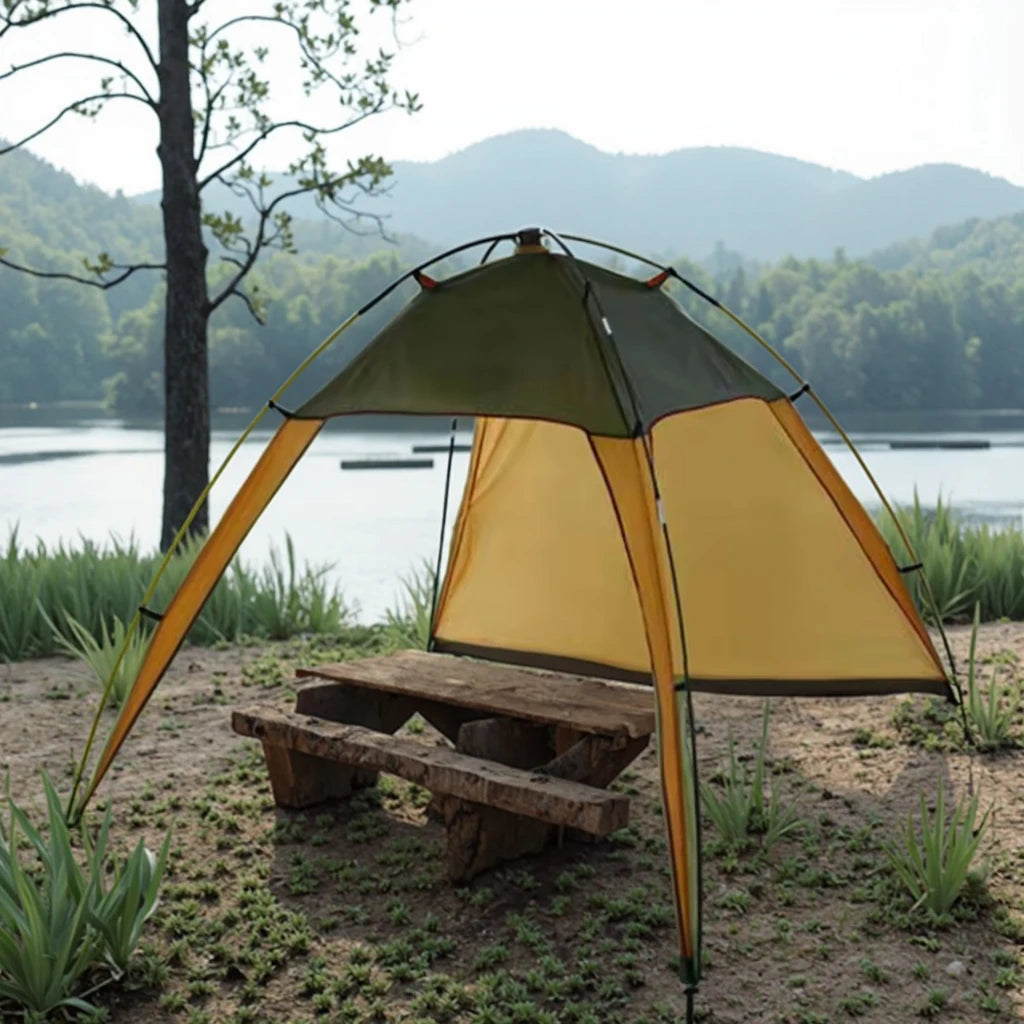Lightweight Single Polyester Outdoor Canopy Large Awning Camping Pergola Shade Tent for Beach Picnic Windshield Wall for Outdoor