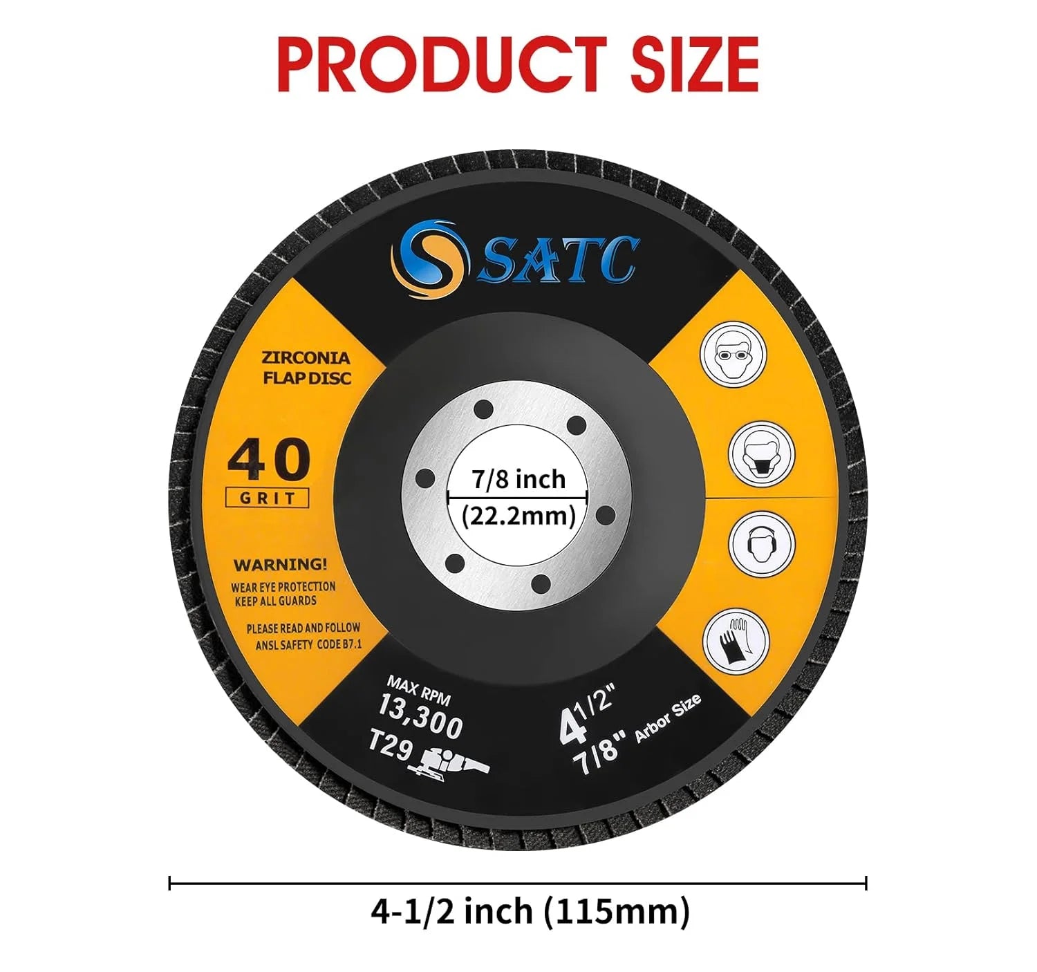 DE Warehouse 24H Shipping Free Delivery 10PCS 115mm Zirconia Flap Sanding Disc 40-120 Grit for Metal Wood Steel Fast
