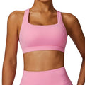 Tight High Impact Enhance Sexy Cross Back Sports Bra Padded Shockproof Women Workout Tops Activewear Yoga Bra