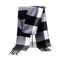 Factory Direct Unisex Men's Women's Winter Cashmere Wool Blend Long Plaid Scarf Shawl