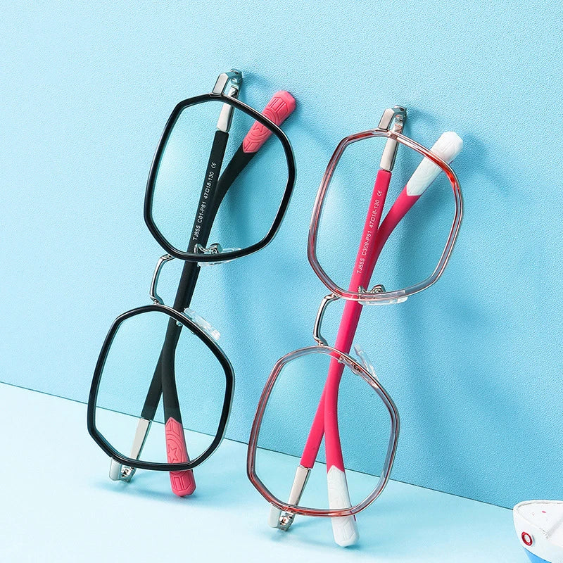TJ855 New Children's Eyeglass TR90 Frame Fashion Candy Color Frame Blue Light Blocking Clear Lens Kids Eyewear 2025