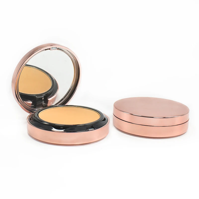Compact Powder Wholesale Darker Brown Shades Pink Translucent Pressed Powder Custom Logo