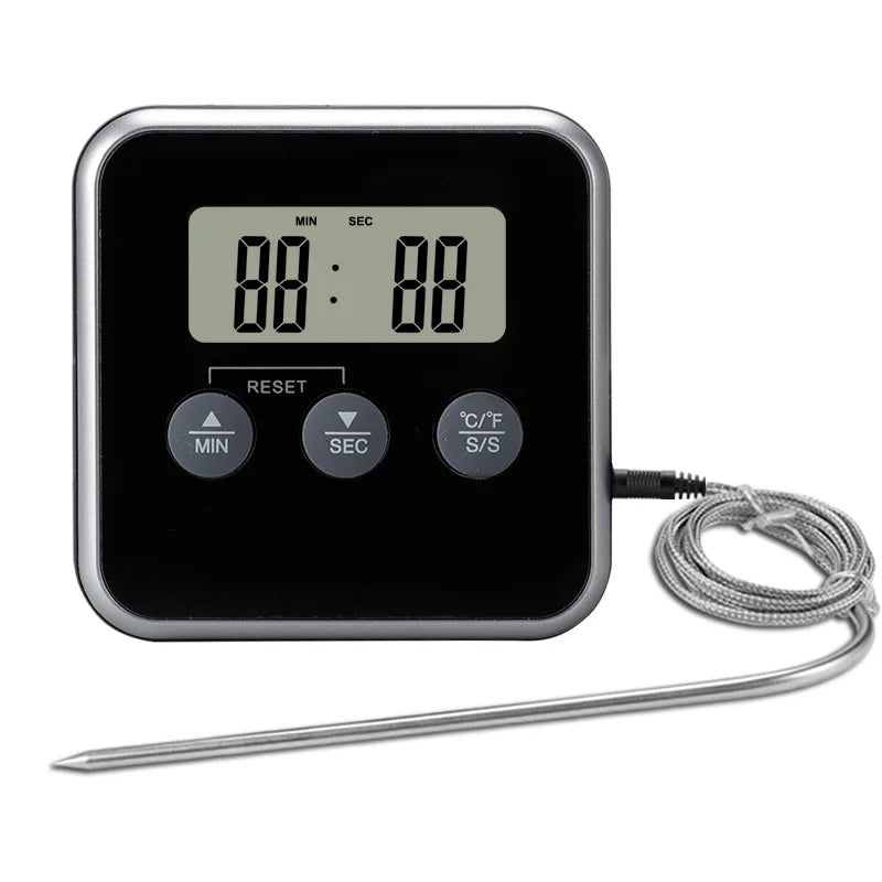 Digital Wireless Kitchen Thermometer Stainless Steel Probe Mini Portable BBQ Oven Thermometer