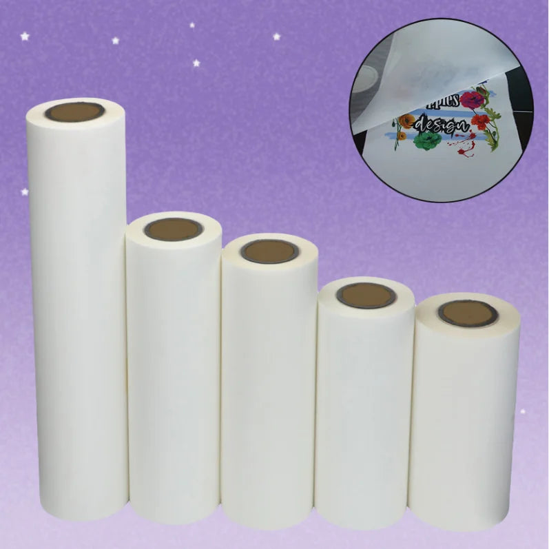 Hot Peel DTF Film 33cm 45cm DTF Transfer Film Heat Transfer Paper A2 A3 A4 30 42 60 cm DTF PET Film Roll  for Inkjet Printers