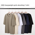 Solid Color 240gsm Oversize Fiber Round Neck T-Shirt Casual Style Oversized T-Shirt for Men Streetwear