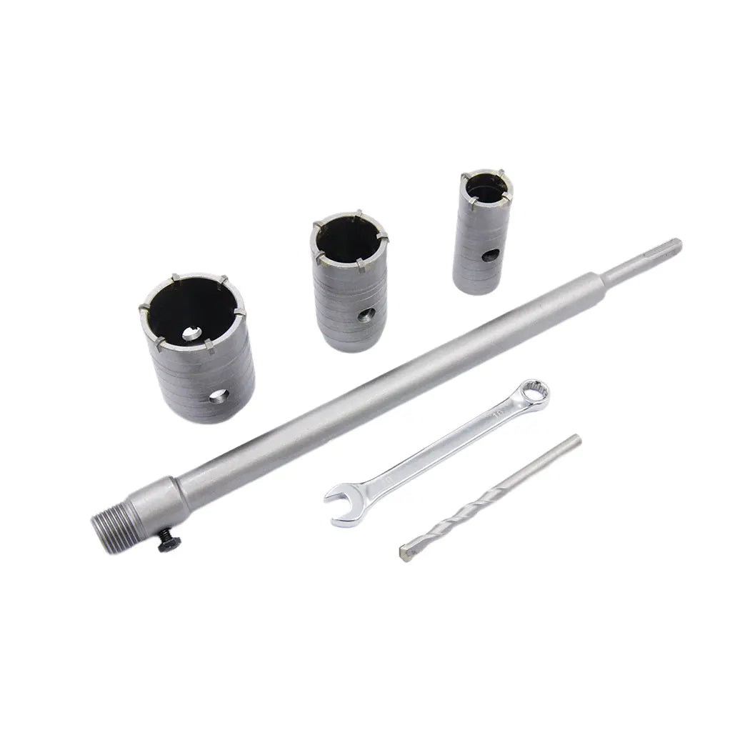 LAIWEI 30mm 40mm 50mm Core Drill Bit SDS and 350mm Adapter for Concrete Cement Stone Walls Masonry Drilling Set