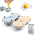 Wholesale Egg Poacher Microwave Double Egg Cooker Plastic Egg Yolk White Separator with Kitchen Gadgets