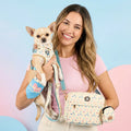 MIDEPET Luxury Alloy Dog Harness Leash Set New Year Valentine's Day Gift Polyester Accessory Cute Dog Travel Essentials Medium