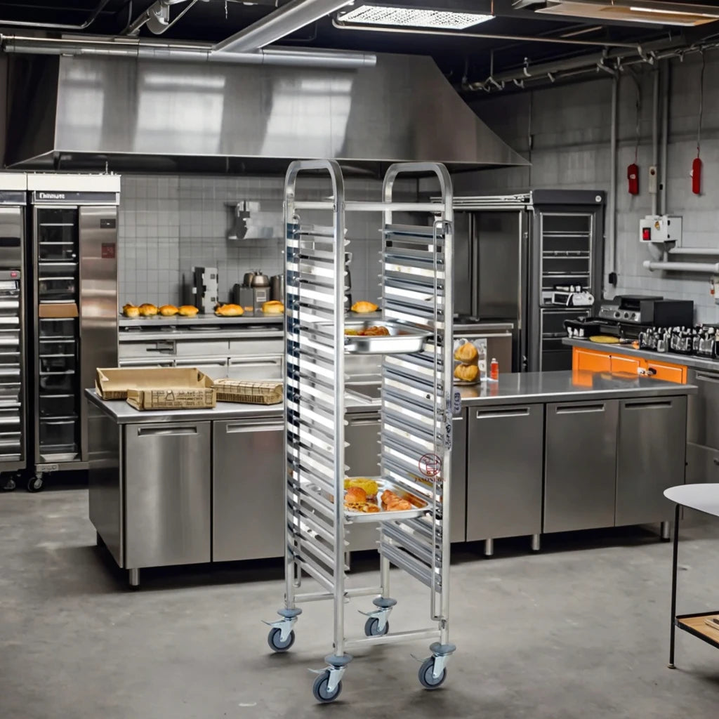 Bakery Equipment 15-Layer  Stainless Steel 15-Tier 1/1 GN Food Pan Racking Trolley