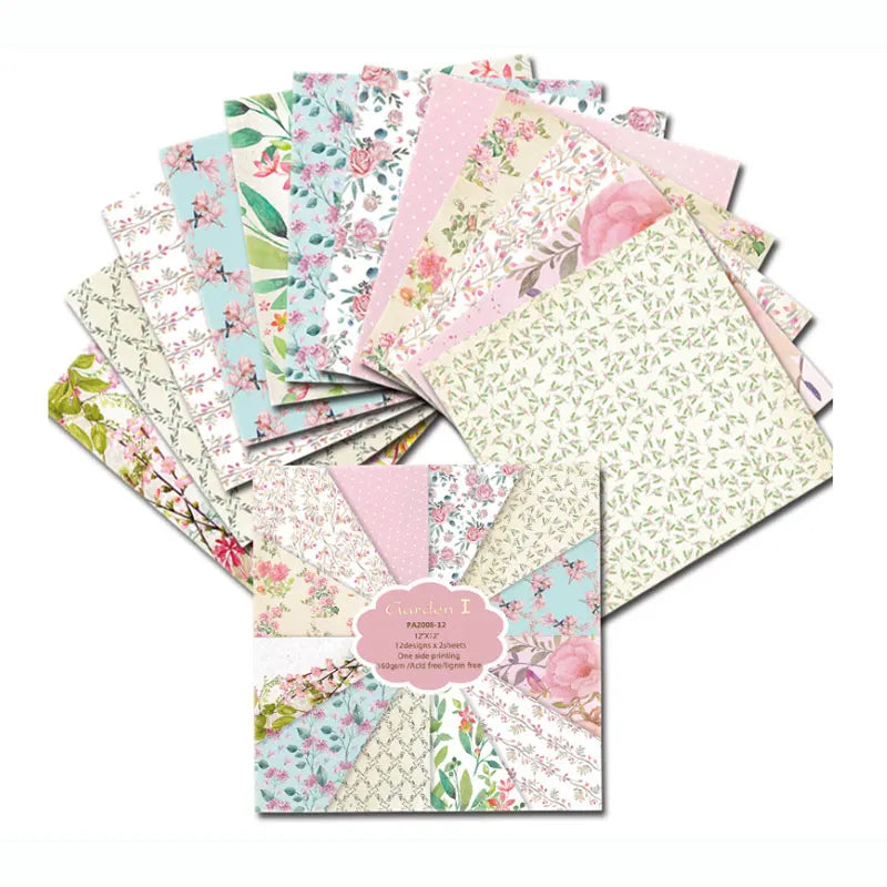 GF Garden Design 12x12 Cardstock Scrapbooking Paper Papel DIY Craft Decoration Scrapbook Paper