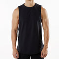 Men's 95% Cotton Sleeveless Fitness Tank Top Gym Running Solid Pattern Jersey Top