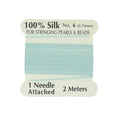 Hobbyworker Wholesale 100% Natural Turquoise Color 6# Silk Cord