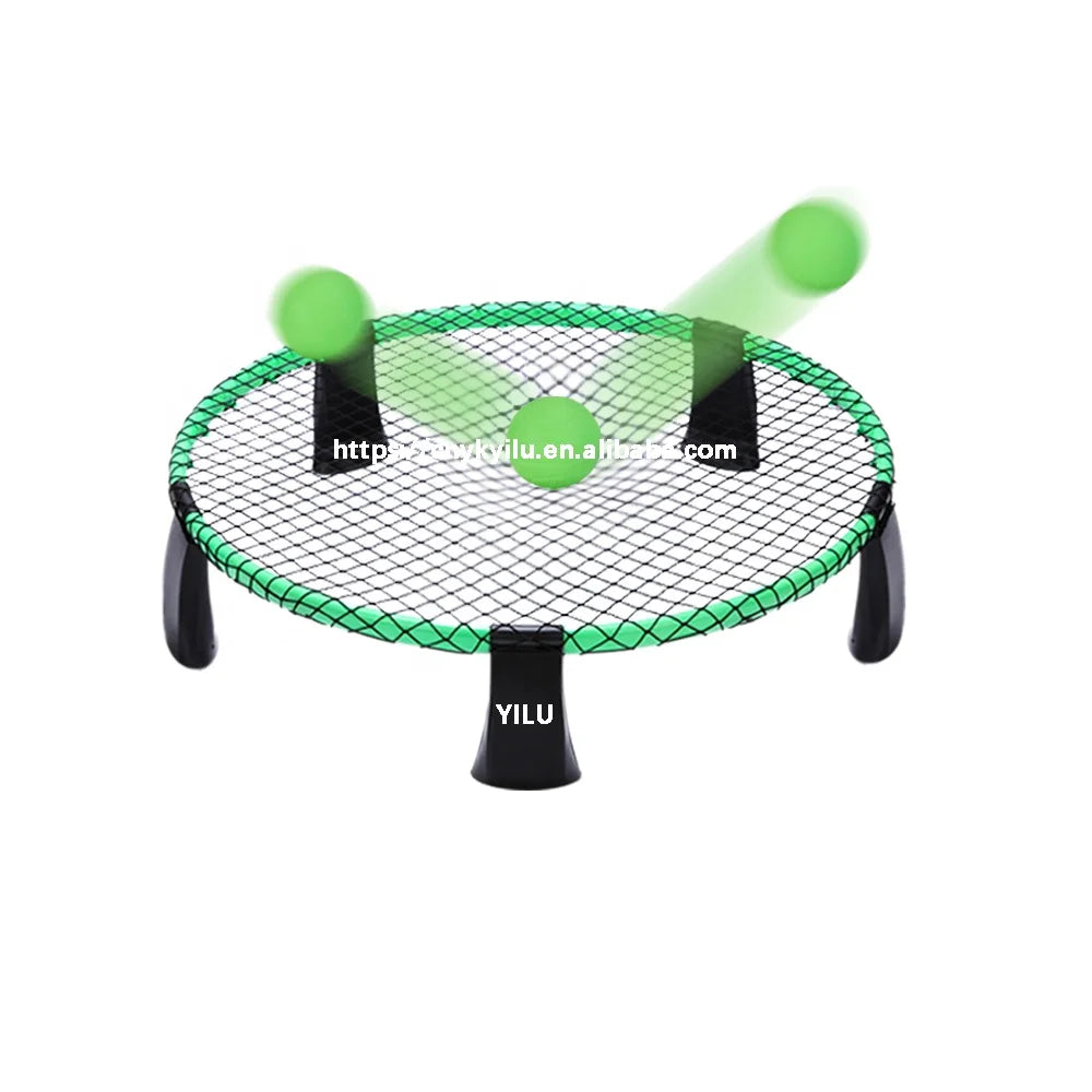 YILU 3 Ball Sports Game Roundnet Set Outdoor Indoor Gift Roundnet Pro for Teens Family Yard Lawn Beach