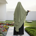 Women's Dresses Islamic Clothing Two Layers Flowy Chiffon Khimar Women Muslim Long Hijab Dress Top Prayer Abaya Maxi Khimar Eid