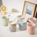 Custom Fall House Black Luxury Ceramic Scented Candle Fragrance Vessel Jars Holders Ceramic