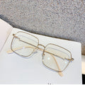 Square Big Eye Glasses Frames for Women Wave Bent Glasses Frames Optical Frames Glasses