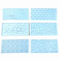 2pcs Fondant Impression Texture Mat Mold Set Tree Bark/Brick Wall/Flower/Cobblestone/Stone Wall Texure Impression Moulds