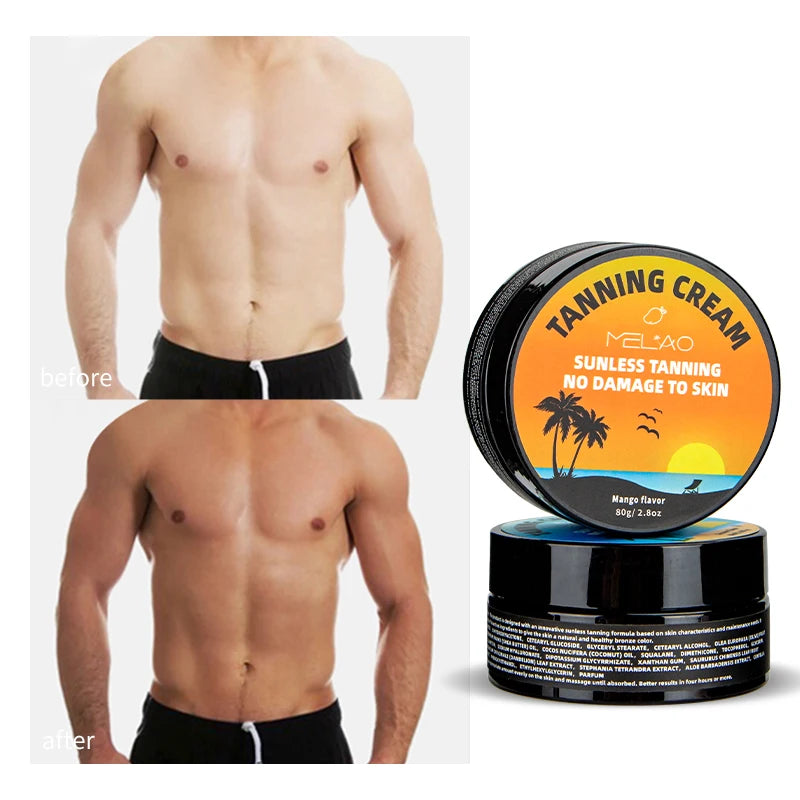 Eco Friendly Quick Absorbing Lightweight Hydrating Brightening Radiant Glowing Long Lasting Self 80g Tanning Cream