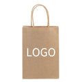 Custom Eco-Friendly Kraft Paper Christmas Craft Bags with Handles Matt Black and Green Laminated for Shopping