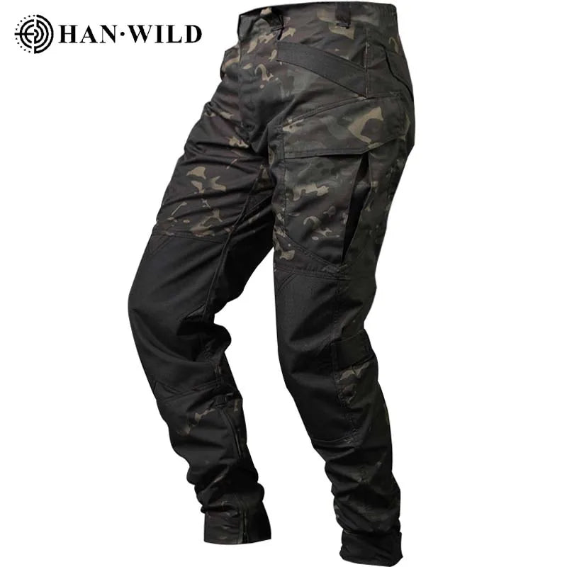 HAN WILD Outdoor Raptor Cargo Pants Camouflage Tactical Patch Durable Men's Pants