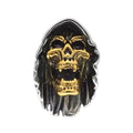 Cross Border Direct Sales Fine Stainless Steel Sapphire Amulet Pendant Retro Death Skull Trendy Cool Necklace in Gold & Silver