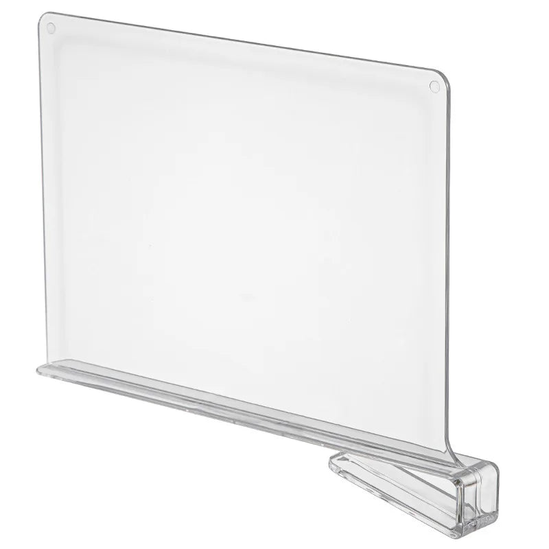 OWNSWING 2Pcs/4Pcs/6Pcs Acrylic Shelf Divider Clear Closet Shelf Separators Clothing Organizer Shelf Divider for Wooden Shelving