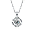 S925 Sterling Silver Moissanite Clavicle Chain Necklace Pendant