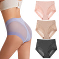 Women High Quality Underwear Sexy See Through Panties Plus Size Mid-rise Comfortable Undies Pink Girls Icesilk Underwear Thin