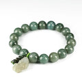 100% Natural Stone Chinese Feng Shui Pi Xiu Obsidian Wristband Wealth & Good Luck Pixiu Bracelet for Men Women Unisex