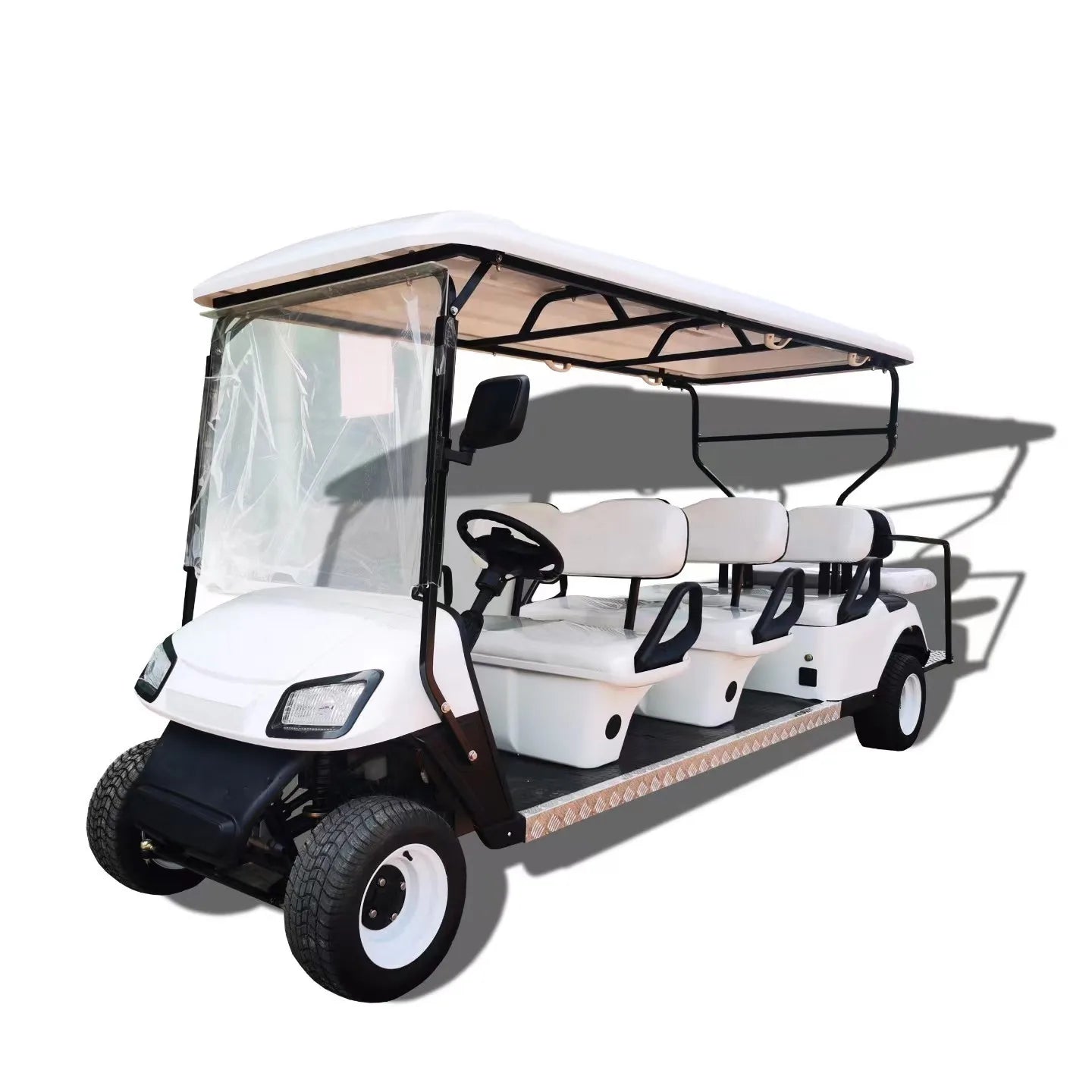 Suspension Disc Brake Power Steering 14 Inch Tires Electric Street Legal 8 Seater off Road Golf Cart