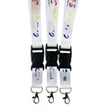 Custom 2.5cm Width ID Card Holder Lanyard Silk Screen Printing Durable Polyester Lanyards