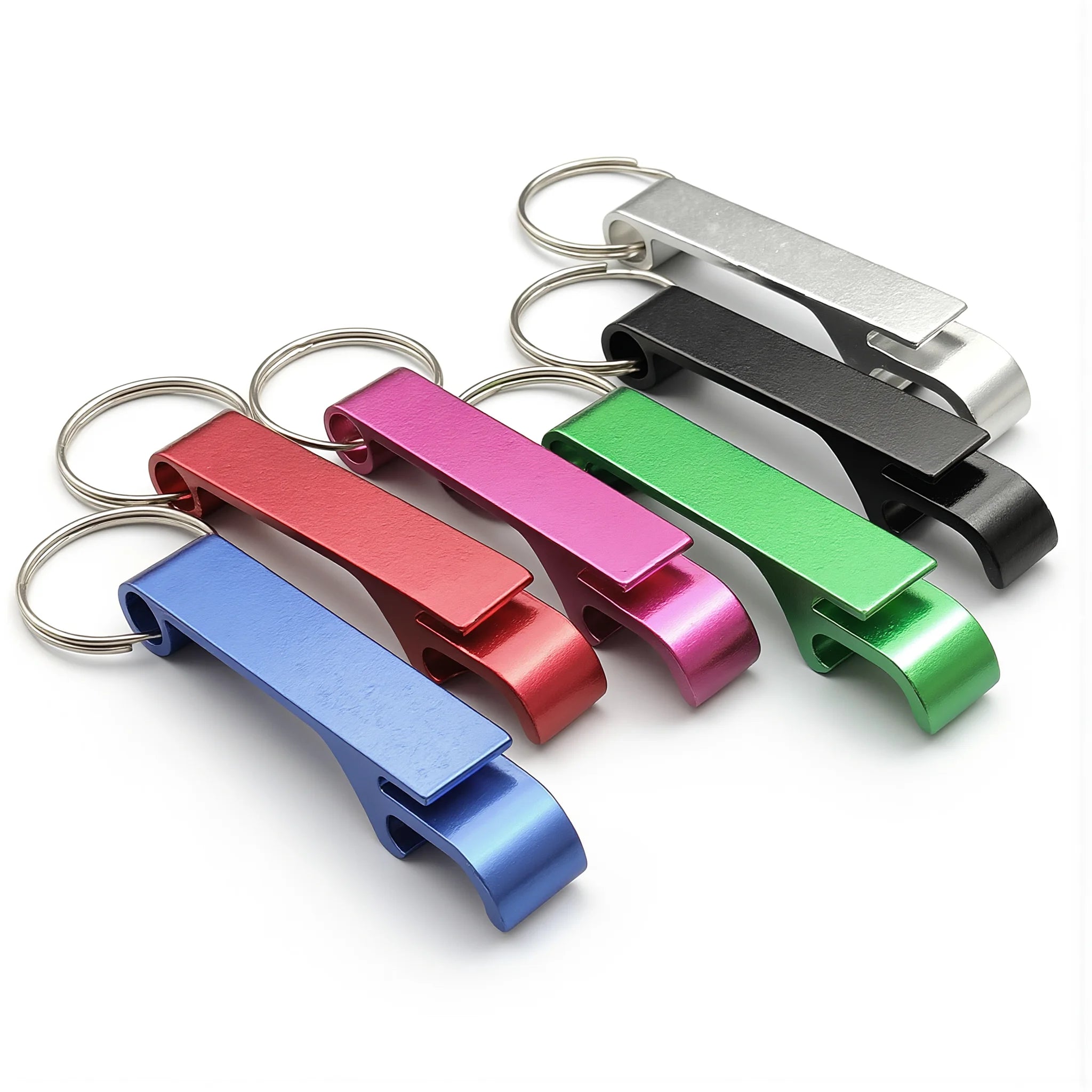 Custom Logo Laser Carved Metal Keychain Rectangle-Shaped Cartoon Style Novelty Keyring with Bottle Opener Keychain