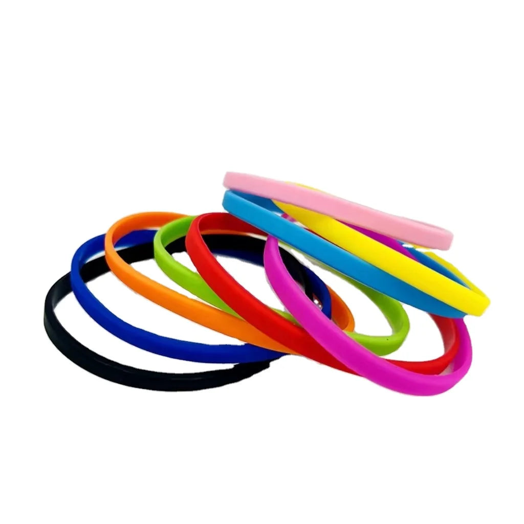 Retro Thin Soft Silicone Rubber En Stretch Jelly Party Gift Assorted Soft Hair Tie or Hand Wristband Bangle Bracelet Jewelry