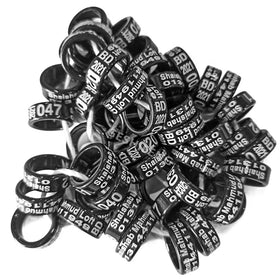 All Countries Vertical Injection Plastique Bird Ring Pliers Top Light Green Colour Customised Pigeon Bands